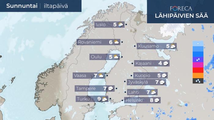 Ennuste 19.4.2020 Ennuste sunnuntaille 19.4.2020.