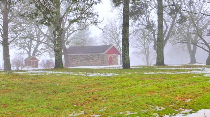 Uusikaupungissa lumi pääsi paikoin sulamaan tammikuussa.