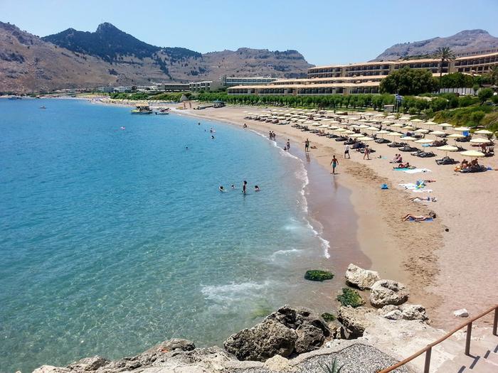 Rodos on suosittu lomakohde.