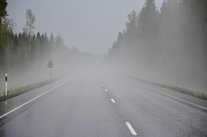 Visibility is poor in fog and mist. Visibility is poor in fog and mist.