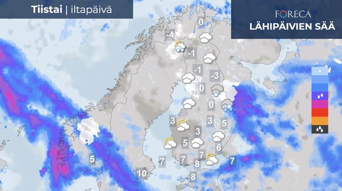 Ennuste tiistaille 8.11.