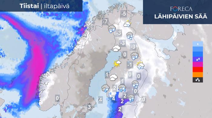Sää tiistaina 12.12.2021 Sää tiistaina 12.12.2021