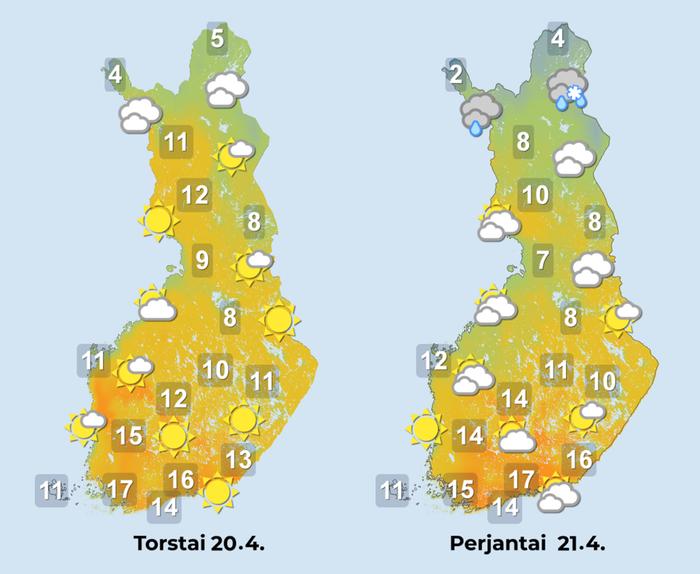 Ennuste 20–21.4.2023 Ennuste 20–21.4.2023