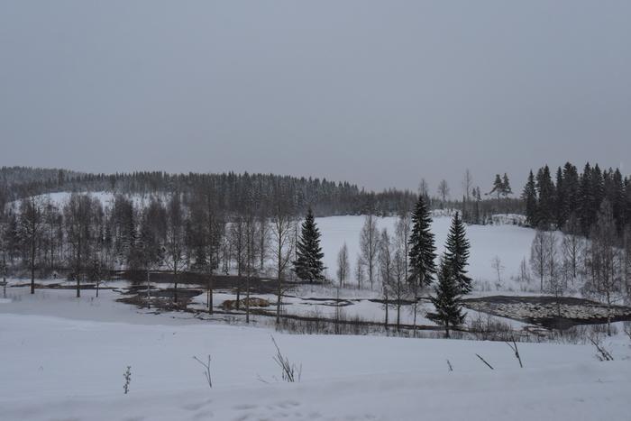 Tulviva joki ja hyydepato Tulviva talvinen joki.