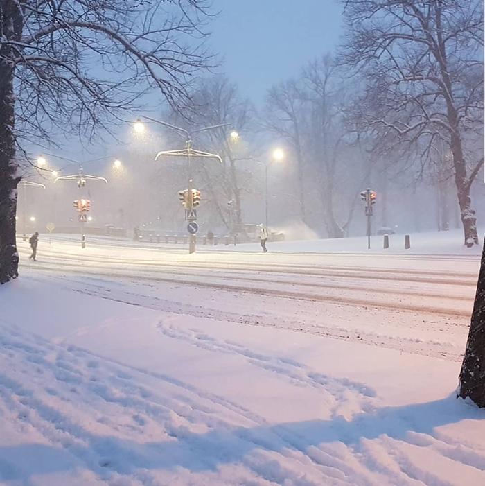 Takatalvi toi Turkuun 13 senttimetrin lumikuorrutteen maaliskuun lopussa 2020.