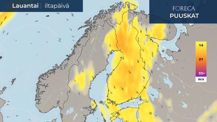 Tuuliennuste 18.4.2020 Tuuliennuste lauantaille 18.4.2020.