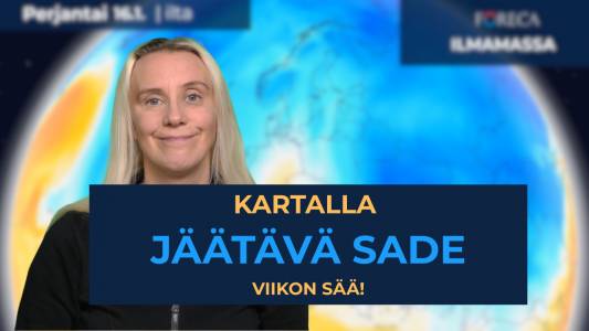 Foreca Youtubessa: Kartalla jäätäviä sateita! Säässä edessä käänne – ja vastakäänne