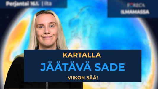 Foreca Youtubessa: Kartalla jäätäviä sateita! Säässä edessä käänne – ja vastakäänne