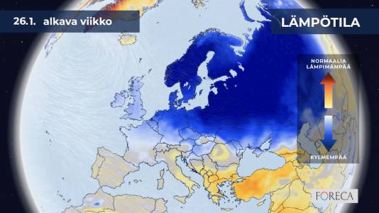 Foreca Youtubessa: Kuukausiennuste: Pakkanen kiristyy