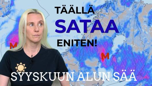Foreca Youtubessa: Syyskuun alun ennuste! Missä sataa eniten? Foreca Youtubessa: Syyskuun alun ennuste! Missä sataa eniten?